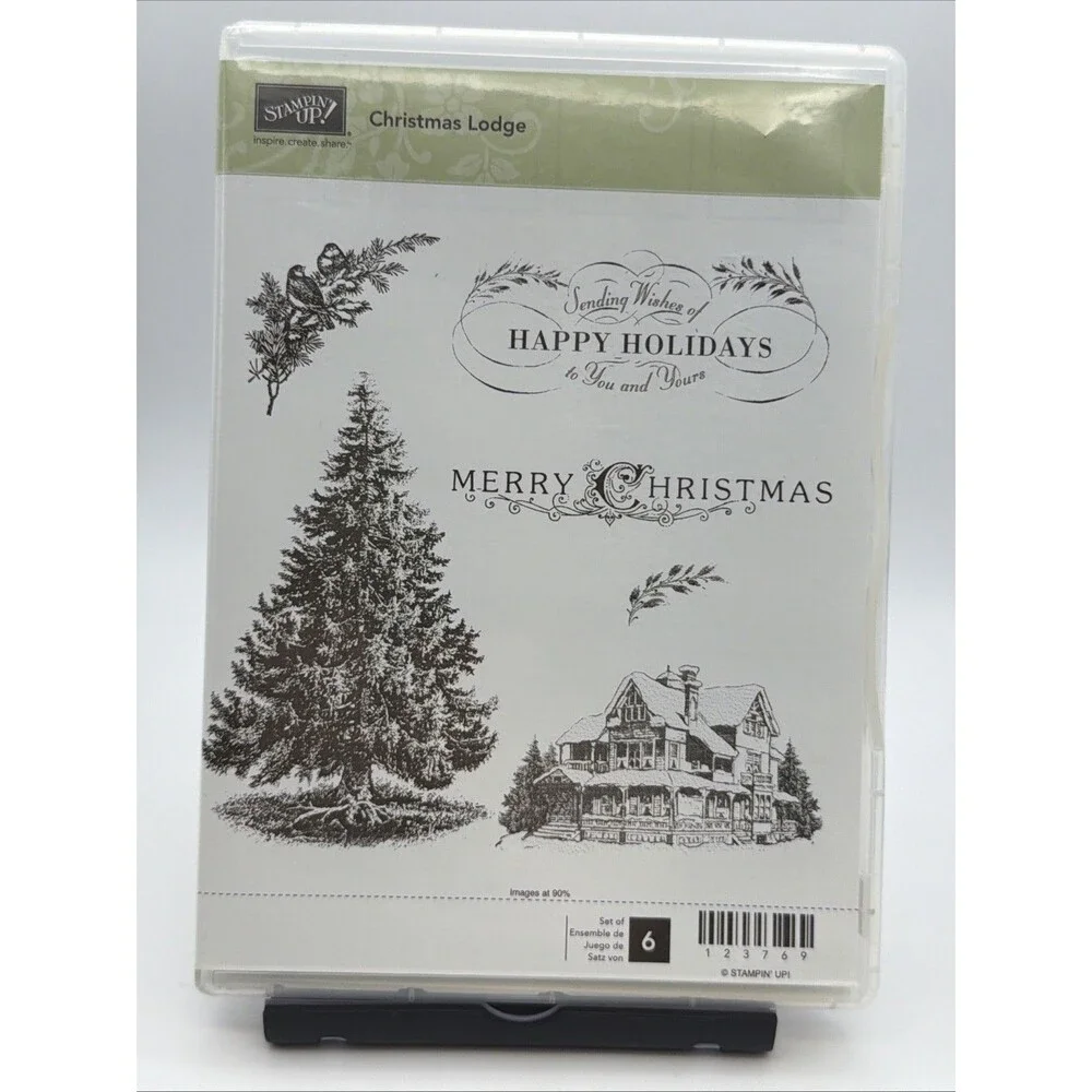 STAMPIN UP Christmas Lodge Set 123769 Scrapbooking Art Holidays tree winter